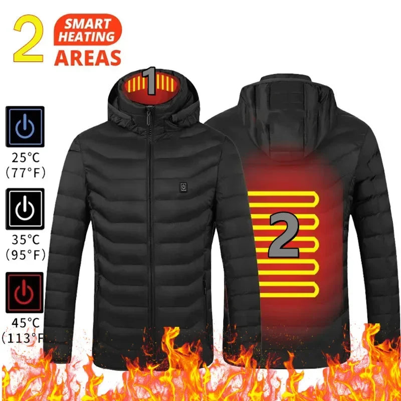 Veste chauffante pour homme et femme, gilets métropolitains, manteau chaud, USB, chasse, randonnée, camping, automne, hiver.